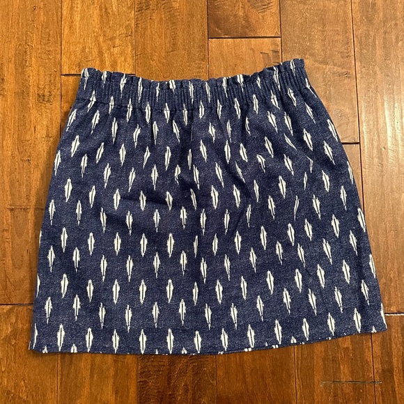 J. Crew Ikat Pull On Mid Length Lined Skirt Sz 8 - Picture 8 of 8